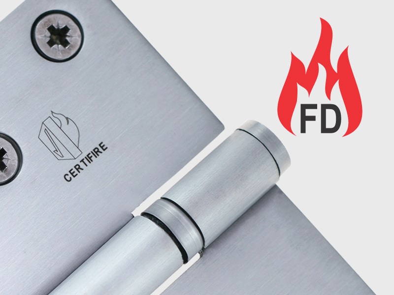 What does fire rated mean when it comes to door hinges?