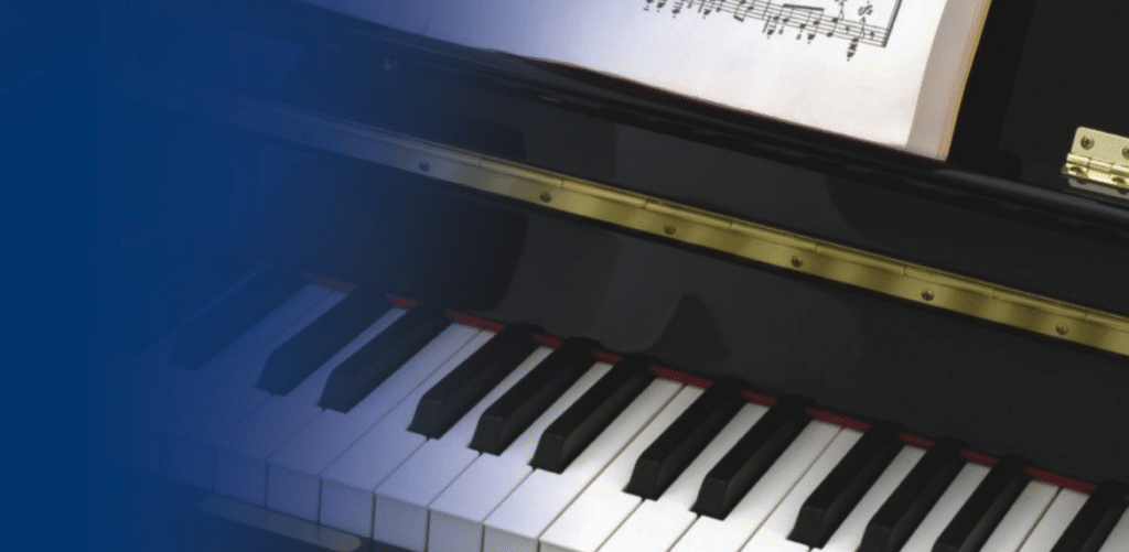 Cooke Brothers continuous piano hinges on a grand piano