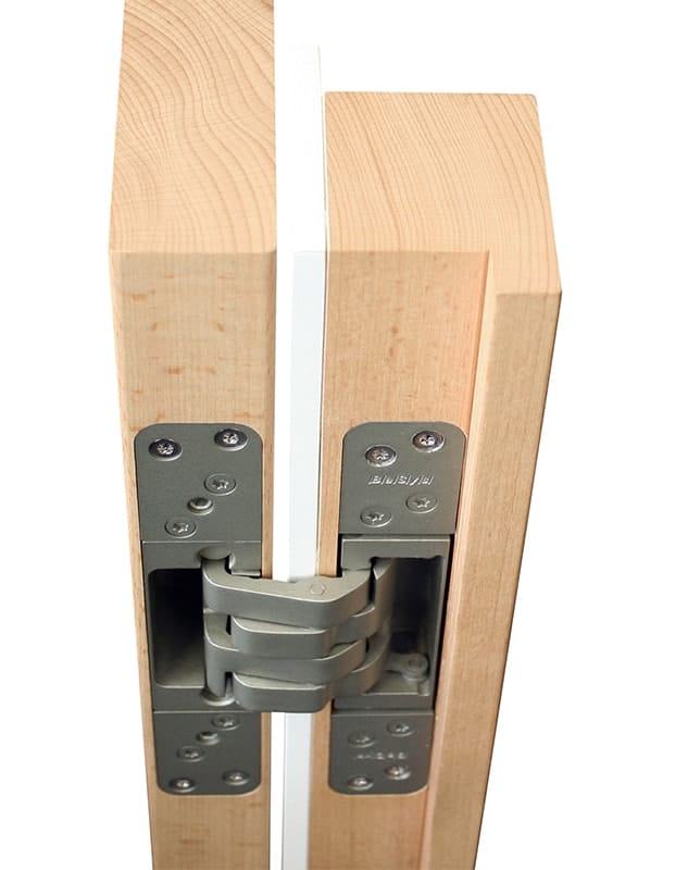 Cooke Brothers PIVOTA concealed hinge open at 180