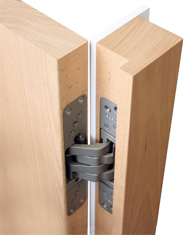 Cooke Brothers PIVOTA concealed hinge open at 90