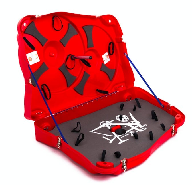 Bike Box Red VeloVault inside