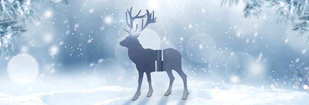 Christmas stag hinge - bespoke product at Cooke Brothers