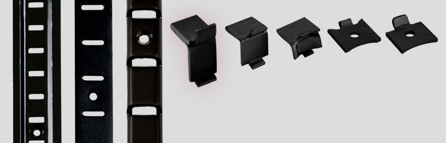 Cooke Brothers Black Bookcase Shelving Strip