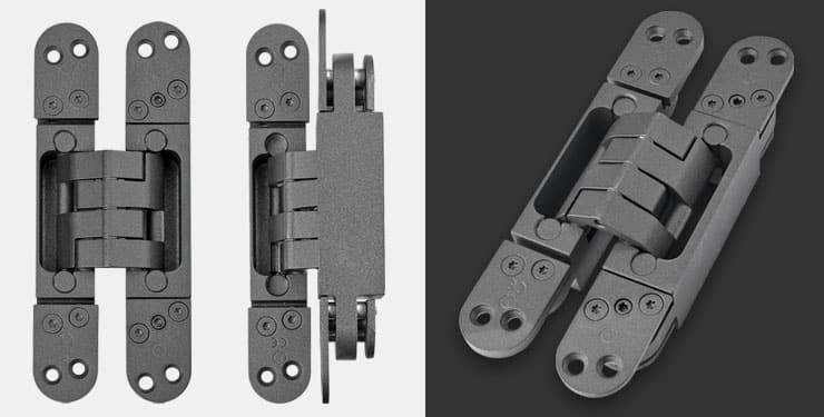 BaSys PIVOTA hinges bespoke space-age black metallic finish