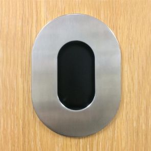 7661 Slot Inset Handle - Stainless Steel - Satin Polished - 150 x 120 x 3mm