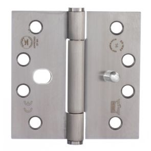7740 Concealed Bearing Dog Bolt Hinge - Stainless Steel - Satin Polished  102 x 102 x 3mm