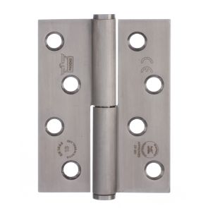 7756 Concealed Bearing Lift Off Hinge - Square Corner - Staggered Hole - Anti-Clockwise Close - Stainless Steel - Satin Polished  102 x 76 x 3mm