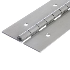 1212 Heavy Duty Continuous Piano Hinge - Mild Steel - Zinc - In-line Holes  1829 x 102 x 3 x 8mm Pin