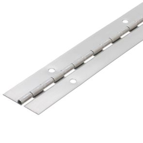 3606 Light Duty Continuous Piano Hinge - Mild Steel - Self Colour - In-line Holes  1829 x 38 x 0.9 x 2.3mm Pin