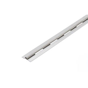 4802 Medium Duty Continuous Piano Hinge - Stainless Steel - Self Colour - No Holes  1829 x 25 x 1.2 x 3.3mm Pin