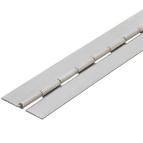 4810 Medium Duty Continuous Piano Hinge - Mild Steel - Self Colour - No Holes  1829 x 51 x 1.2 x 3.3mm Pin