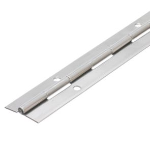 6404 Medium Duty Continuous Piano Hinge - Mild Steel - Self Colour- In-line Holes  1829 x 32 x 1.6 x 3.3mm Pin