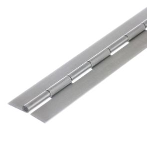 6404 Medium Duty Continuous Piano Hinge - Mild Steel - Self Colour - No Holes  1829 x 32 x 1.6 x 3.3mm Pin