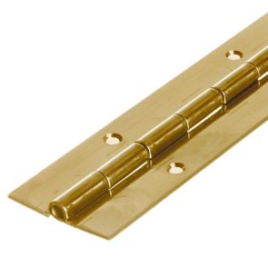 7812 Medium Duty Continuous Piano Hinge - Brass - Self Colour - In-line Holes  1829 x 51 x 2.0 x 5.0mm Pin
