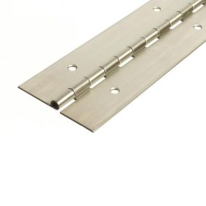 Architectural Continuous Hinge - Stainless Steel - Satin Polished - In-line Holes  2000 x 76 x 2.5 x 7mm Pin