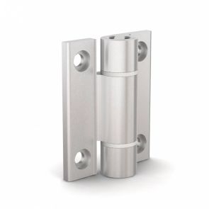 Aluminium Spring Hinge 0.70 Nm - Sprung Open - Black anodised - Delivered Flat