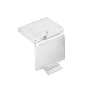 7475 Double Bookcase Flat Stud - Mild Steel - White  