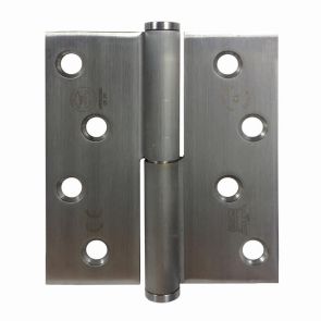 7766 Concealed Bearing Lift Off Hinge - Square Corner - Staggered Hole - Anti-Clockwise Close - Stainless Steel - Satin Polished  102 x 89 x 3mm