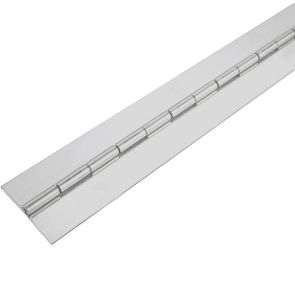 0732 Light Duty Continuous Piano Hinge - Mild Steel - Self Colour - No Holes - 2040 x 32 x 0.7 x 1.7mm Pin