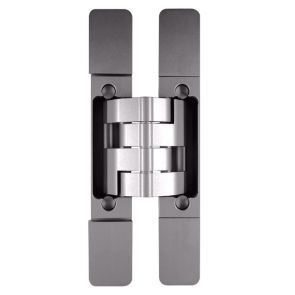 Pivota DX180 3D Design  Fully Concealed Adjustable Hinge - Mild Steel - Satin Nickel Finish
