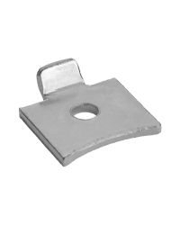 7471 Single Bookcase Flat Stud - Mild Steel - Bright Chrome Plated