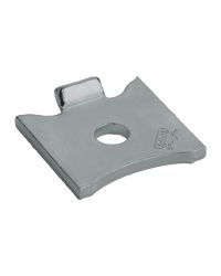 7473 Single Bookcase Raised Stud - Mild Steel - Bright Zinc