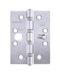 7530 Slimline Dog Bolt Hinge - ANSI Hole - Stainless Steel - Satin Polished  102 x 76 x 2.5mm