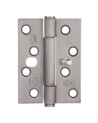7730 Concealed Bearing Dog Bolt Hinge - Stainless Steel - Square Corner - Satin Polished  102 x 76 x 3mm