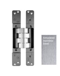 Pivota DX180 3D  Fully Concealed Adjustable Hinge - Mild Steel - Simulated Stainless Steel Finish
