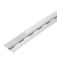 3602 Light Duty Continuous Piano Hinge - Stainless Steel - Self Colour- No Holes 1829 x 25 x 0.9 x 2.3mm Pin