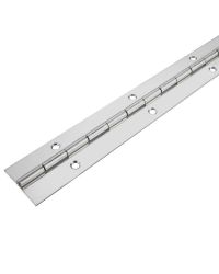 3622 Light Duty Continuous Piano Hinge - Stainless Steel - Self Colour - In-line Holes  1829 x 25 x 0.9 x 3.3mm Pin