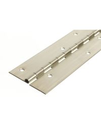 56015 Architectural Continuous Piano Hinge - Stainless Steel - Satin Polished - Staggered Holes  2134 x 102 x 2.5 x 7mm Pin