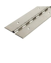 Architectural Continuous Hinge - Stainless Steel - Bright Polished - In-line Holes  2000 x 76 x 2.5 x 7mm Pin