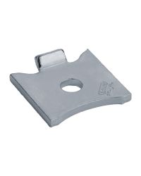 7473 Single Bookcase Raised Stud - Mild Steel - Bright Chrome Plated