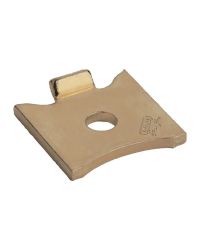 7473 Single Bookcase Raised Stud - Brass - Self Colour