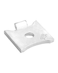 7473 Single Bookcase Raised Stud - Mild Steel - White