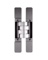 Pivota DX180 3D Design  Fully Concealed Adjustable Hinge - Mild Steel - Satin Nickel Finish