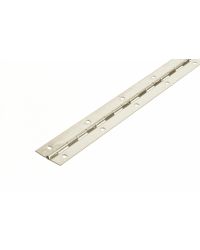 3604 Light Duty Continuous Piano Hinge - Stainless Steel - Bright Polished - In-line Holes  1829 x 32 x 0.9 x 2.3mm Pin