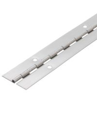 3606 Light Duty Continuous Piano Hinge - Stainless Steel - Self Colour - In-line Holes  1829 x 38 x 0.9 x 2.3mm Pin