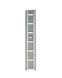 7476 M Section Bookcase Strip - Mild Steel - Satin Nickel  1829 x 19.6 x 1mm