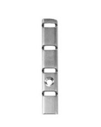 7480 U Section Bookcase Strip - Mild Steel - Satin Nickel  1829 x 14 x 2mm