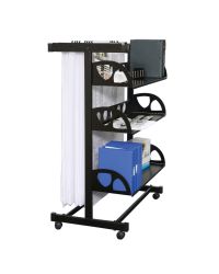 ECO A0 combi mobile stand with 3 shelves & 12 A0 planholders