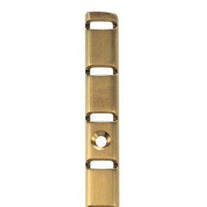 7480 U Section Bookcase Strip - Mild Steel - Electro Brass  1829 x 14 x 2mm