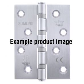 7530 Slimline Butt Hinge - Square Corner - Staggered Hole - Stainless Steel - Bright Polished  102 x 76 x 2.5mm