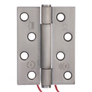 7730 Concealed Bearing 8 Wire Conductor Hinge - Clockwise Closing - Stainless Steel - Satin Polished  102 x 76 x 3mm