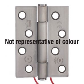 7730 Concealed Bearing 2 Wire Conductor Hinge - Anti-Clockwise Closing - Stainless Steel - Satin Polished   102 x 76 x 3mm