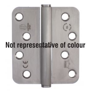7765 Concealed Bearing Lift Off Hinge - Radius Corner - Staggered Hole - Clockwise Close - Stainless Steel - Bright Polished  102 x 89 x 3mm