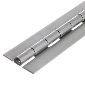1006 Heavy Duty Continuous Piano Hinge - Stainless Steel - Satin Polished - No Holes  1829 x 51 x 2.5 x 7mm Pin