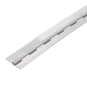 3602 Light Duty Continuous Piano Hinge - Stainless Steel - Self Colour- No Holes  1829 x 25 x 0.9 x 2.3mm Pin