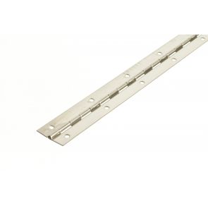 3604 Light Duty Continuous Piano Hinge - Stainless Steel - Self Colour- In-line Holes  1829 x 32 x 0.9 x 2.3mm Pin